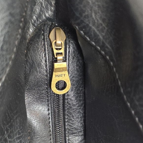 "MATT by Matt & Nat" Black Vegan Leather Shoulder Bag with Stud Detail - Picture 7 of 13